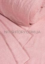 Штора лен-мешковина розовая