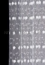 Тюль с вышивкой белого цвета