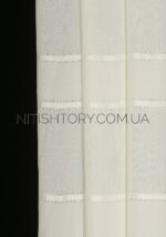 Тюль лен молочного цвета