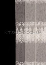 Тюль молочная со стразами