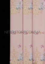 Штора розовая с цветами