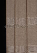 Тюль лен темно-бежевая