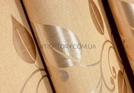 Золотая штора лен блэкаут — изображение 2