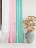 Современная тюль «ColorMix» RS-8002 Готовый комплект для зала, кухни и спальни